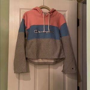 🩶💖Champion Women's Colorblock Crewneck Sweatshirt Pink, Blue, Gray💖🩶